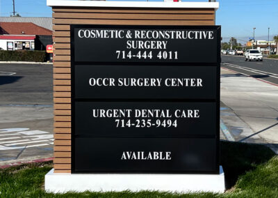 Aesthetica Medical Dental Custom Monument Sign Huntington Beach CA