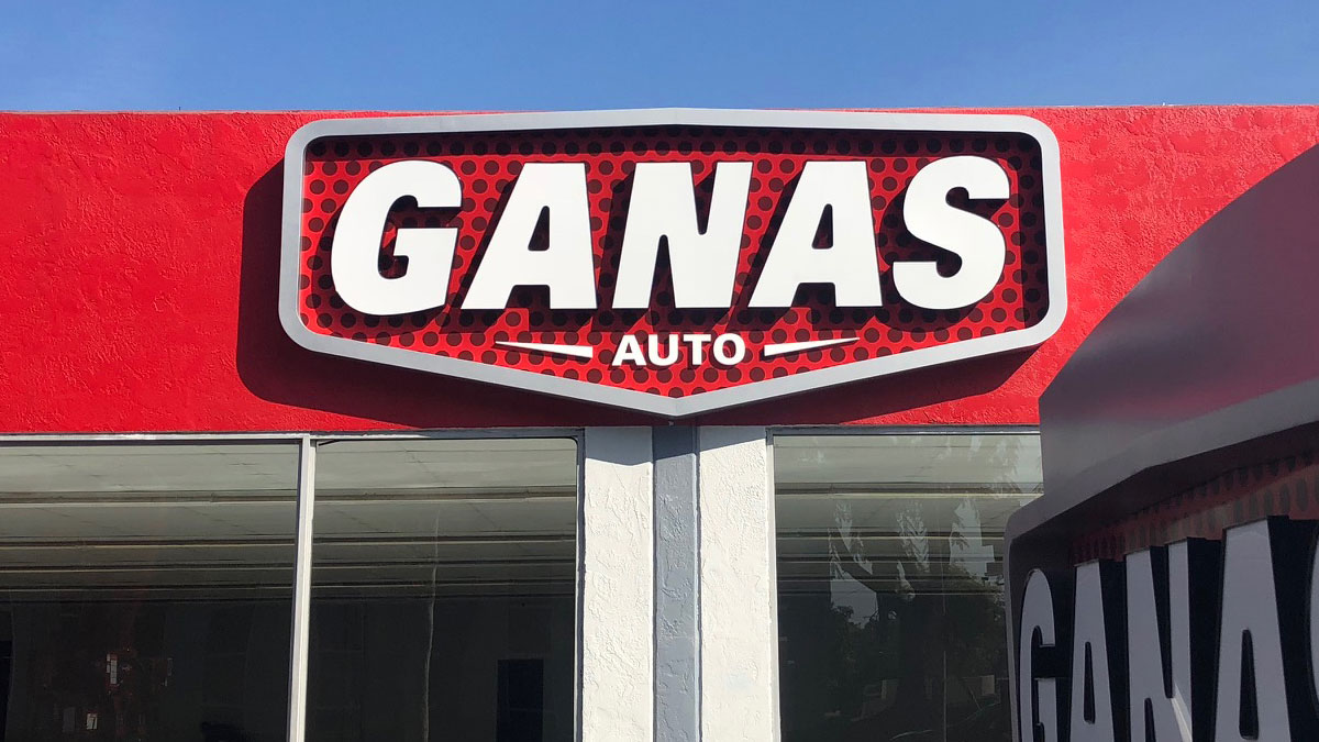 Custom Pan Face Backer Cabinet Signage
