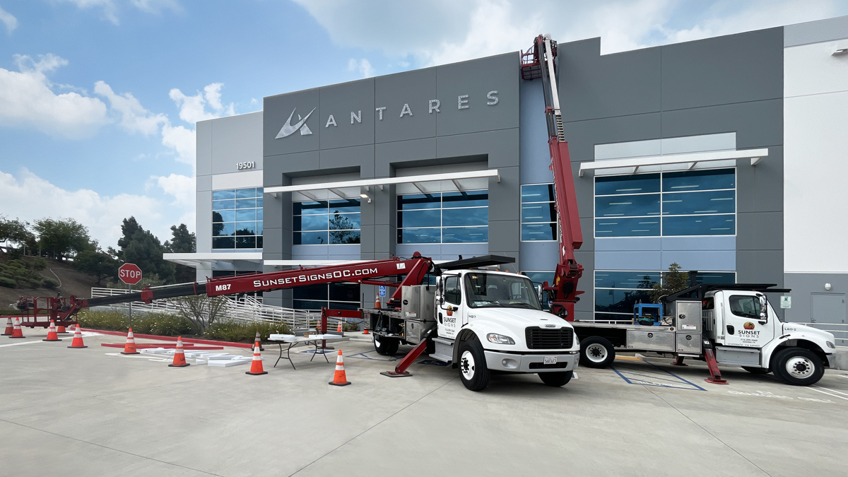 Custom Reverse Halo Channel Letters Building Sign Installation